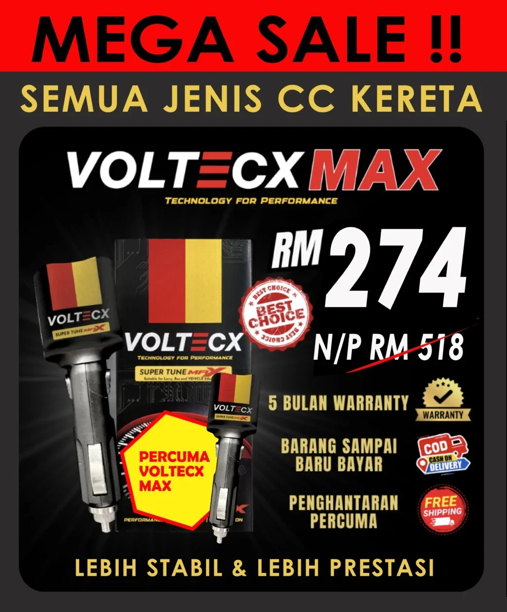 Voltecx Max + Free 1 Voltecx Max